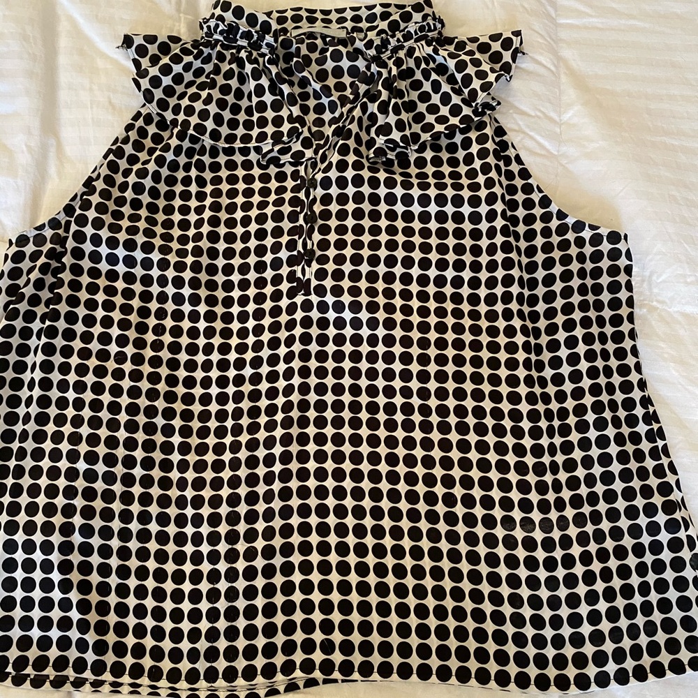 XL Silky Poker Dot Tank Top